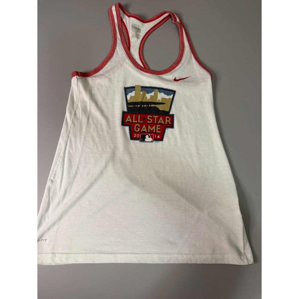 Nike 2014 MLB All Star Game Dri-FIT Racerback Tank Top Grey Red Women Small